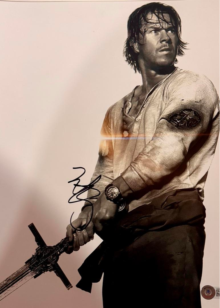 Mark Wahlberg Signed 11x14 Photo (Transformers Last Knight) - Beckett COA